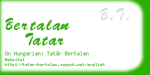 bertalan tatar business card